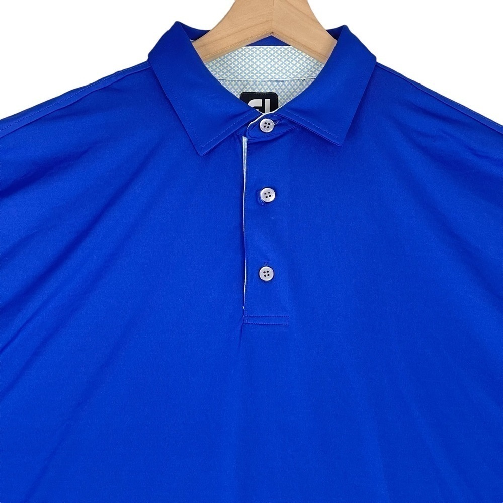 Footjoy Golf Polo Shirt Mens XL Solid Blue ProDry Short Sleeve